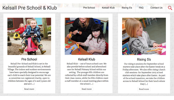 Kelsall Pre School - Website Design & Build